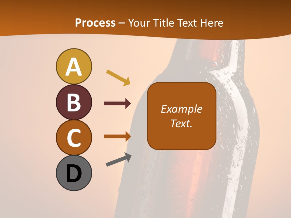 A Bottle Of Beer Sitting On Top Of A Pile Of Ice PowerPoint Template