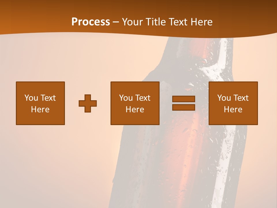 A Bottle Of Beer Sitting On Top Of A Pile Of Ice PowerPoint Template