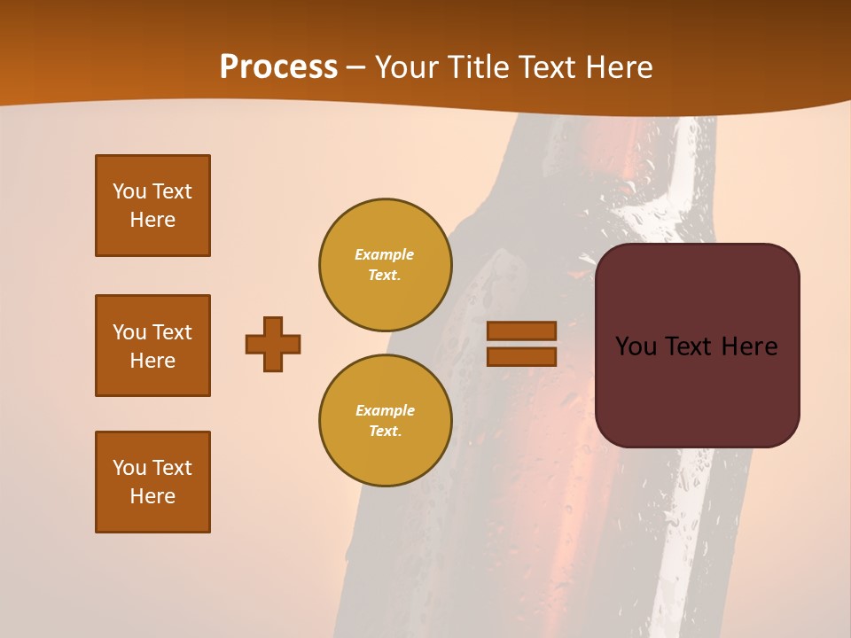 A Bottle Of Beer Sitting On Top Of A Pile Of Ice PowerPoint Template