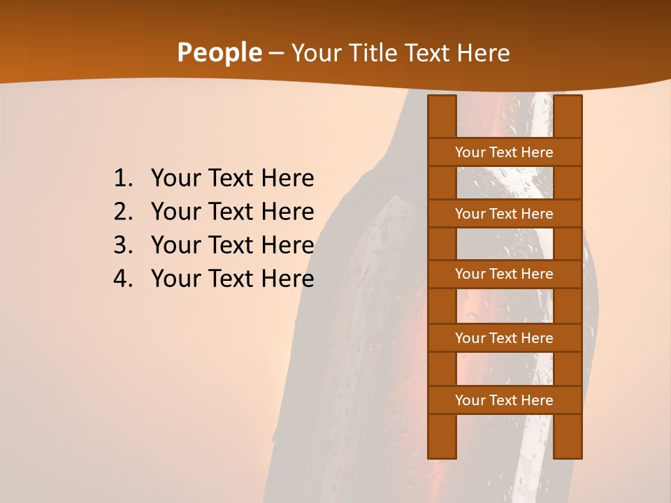 A Bottle Of Beer Sitting On Top Of A Pile Of Ice PowerPoint Template