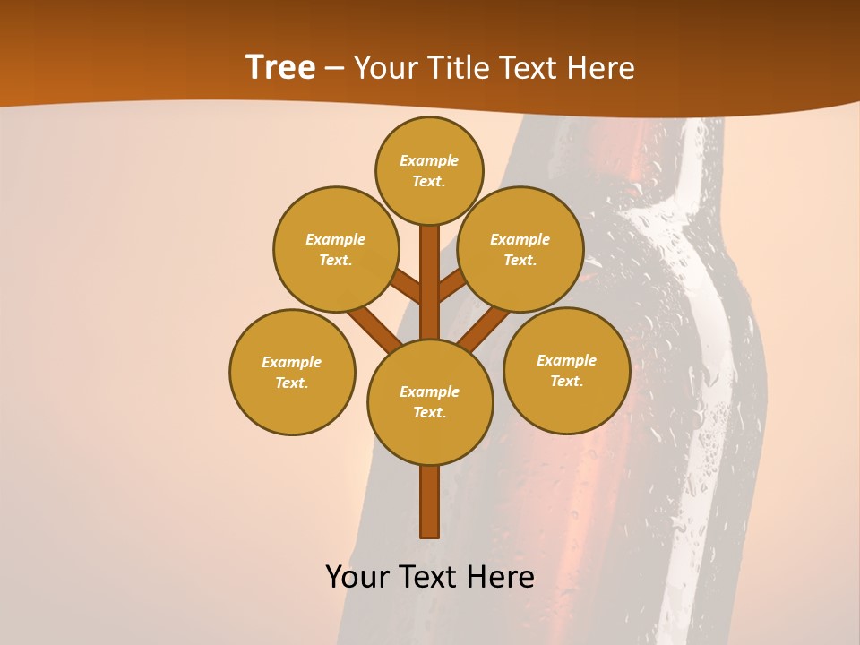 A Bottle Of Beer Sitting On Top Of A Pile Of Ice PowerPoint Template