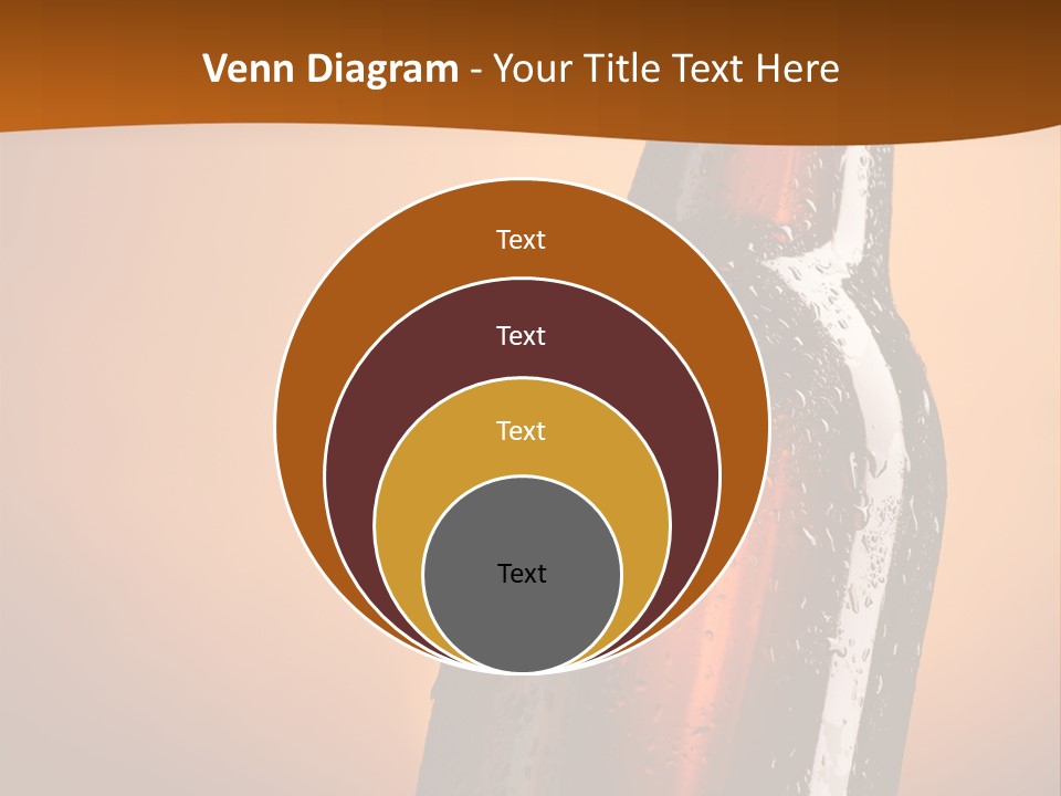 A Bottle Of Beer Sitting On Top Of A Pile Of Ice PowerPoint Template