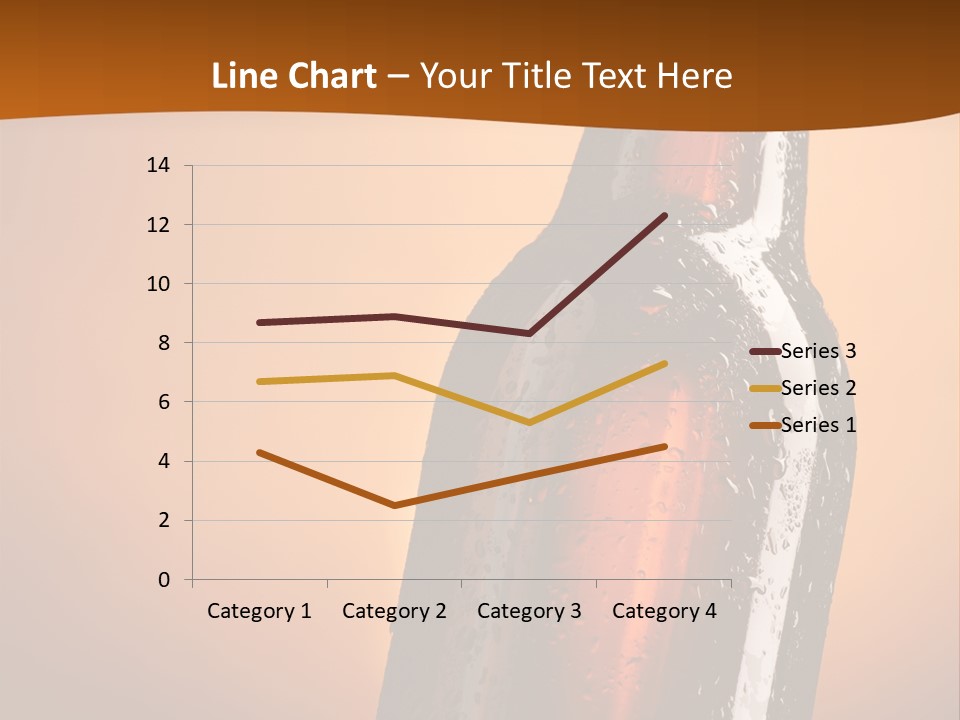 A Bottle Of Beer Sitting On Top Of A Pile Of Ice PowerPoint Template