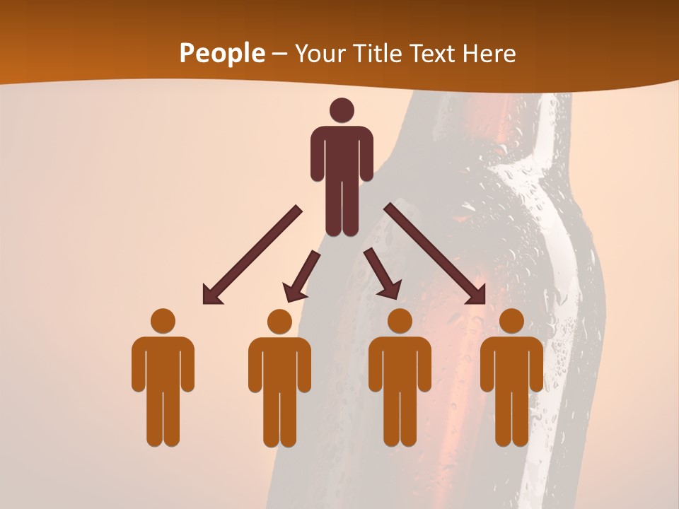 A Bottle Of Beer Sitting On Top Of A Pile Of Ice PowerPoint Template