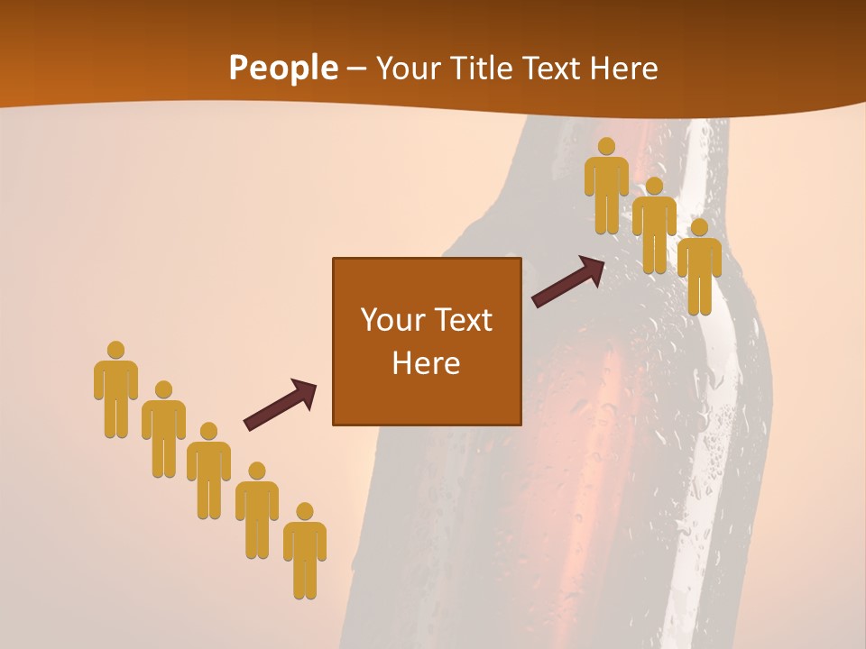 A Bottle Of Beer Sitting On Top Of A Pile Of Ice PowerPoint Template