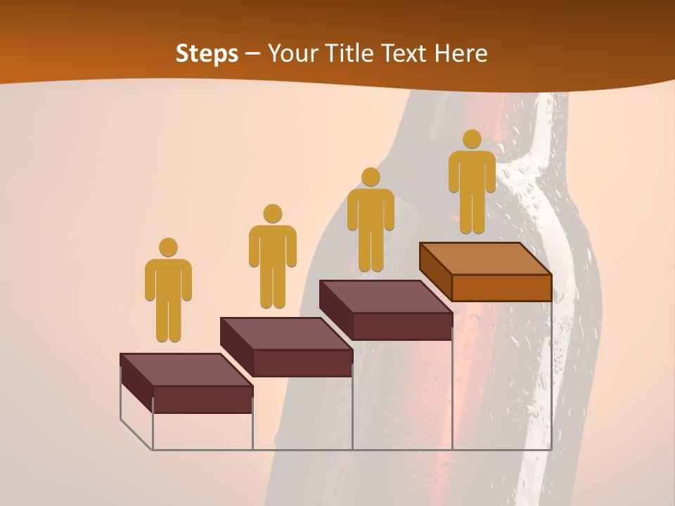 A Bottle Of Beer Sitting On Top Of A Pile Of Ice PowerPoint Template