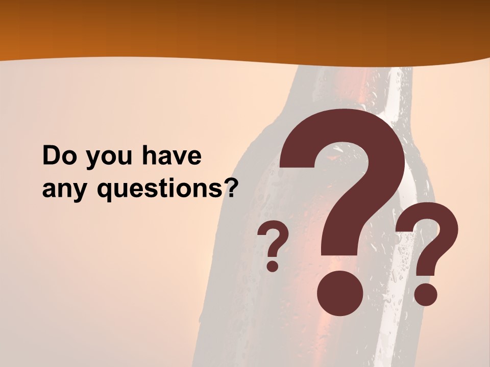 A Bottle Of Beer Sitting On Top Of A Pile Of Ice PowerPoint Template