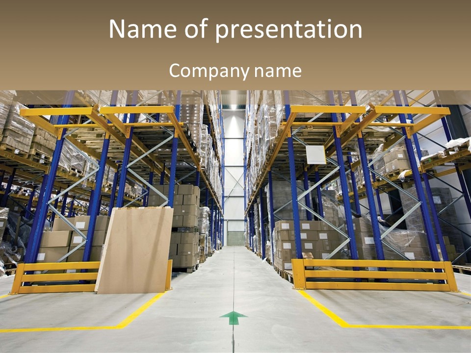 Shipping Wholesale Shelves PowerPoint Template