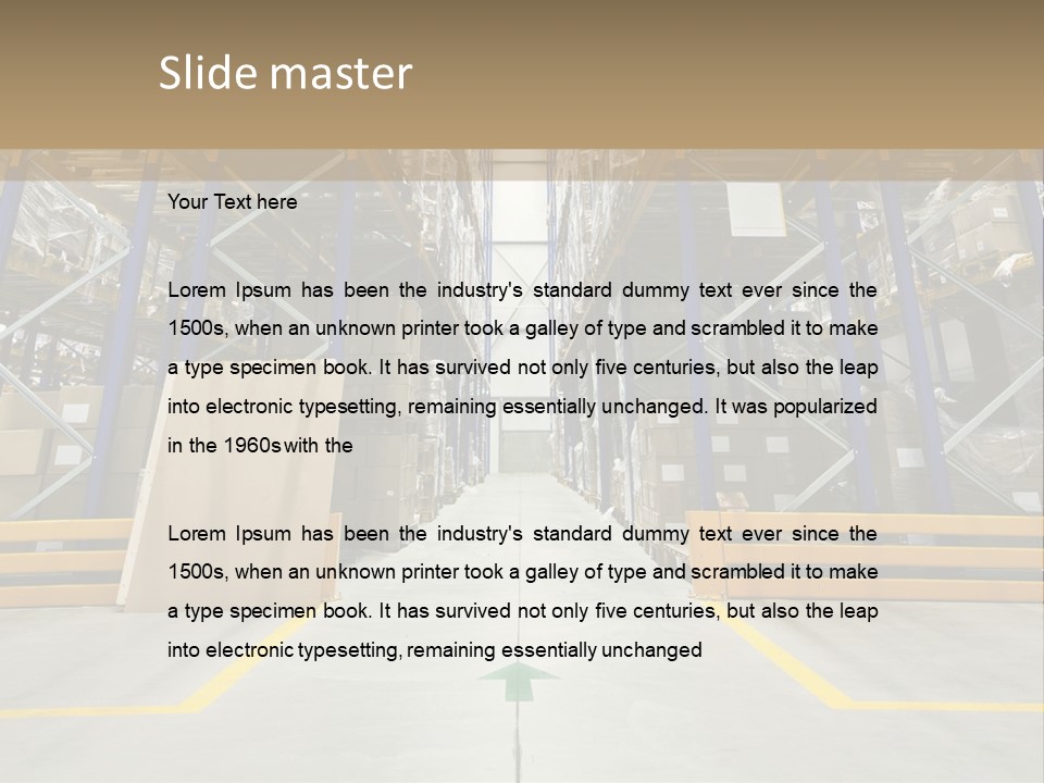 Shipping Wholesale Shelves PowerPoint Template