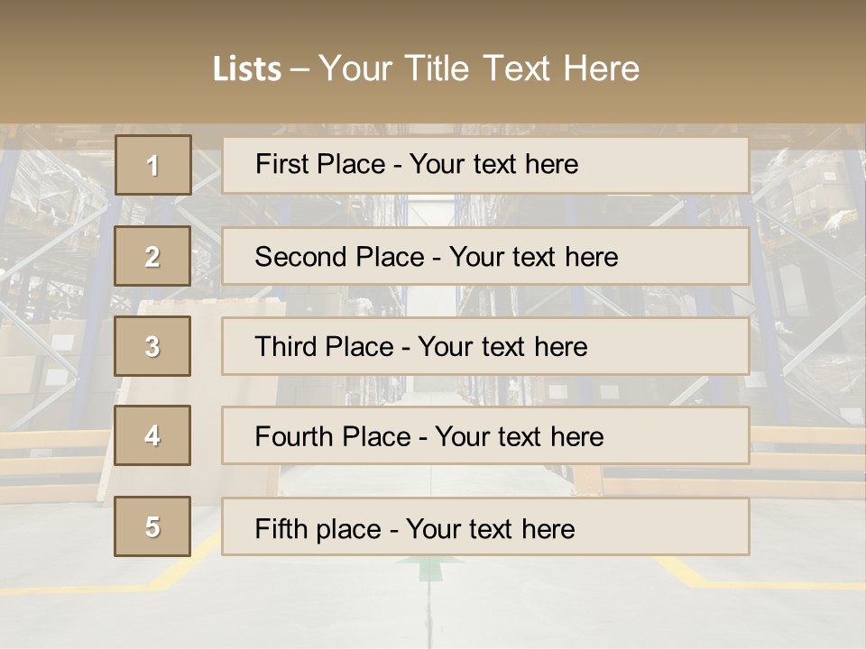 Shipping Wholesale Shelves PowerPoint Template