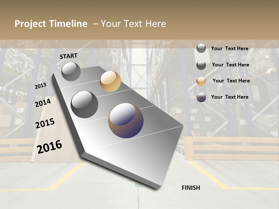 Shipping Wholesale Shelves PowerPoint Template