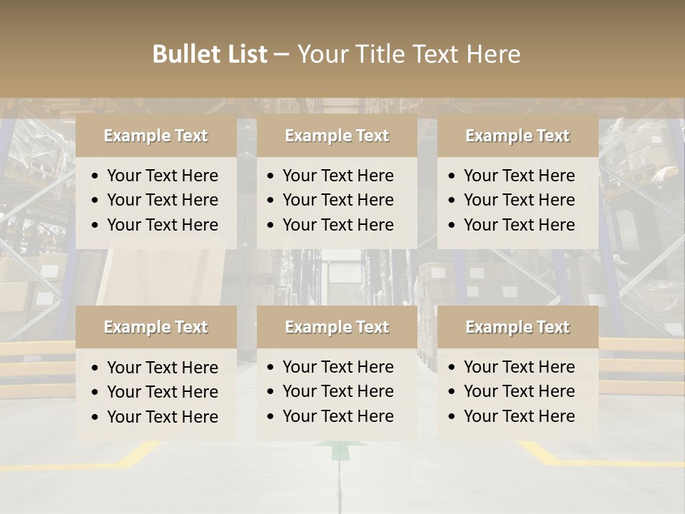 Shipping Wholesale Shelves PowerPoint Template