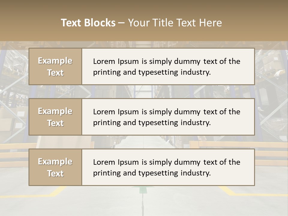 Shipping Wholesale Shelves PowerPoint Template