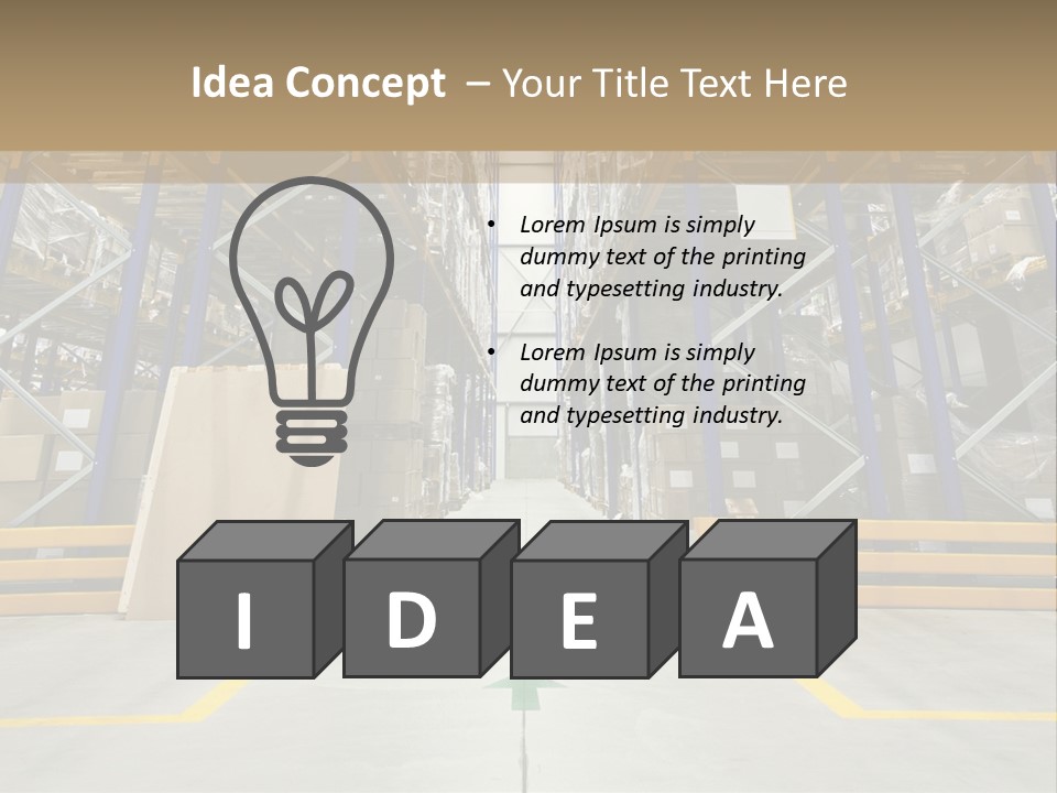 Shipping Wholesale Shelves PowerPoint Template