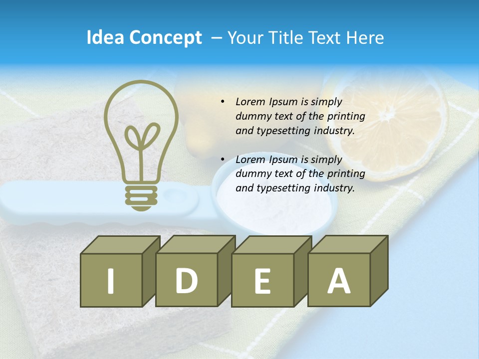 Clean Soda Lemon PowerPoint Template