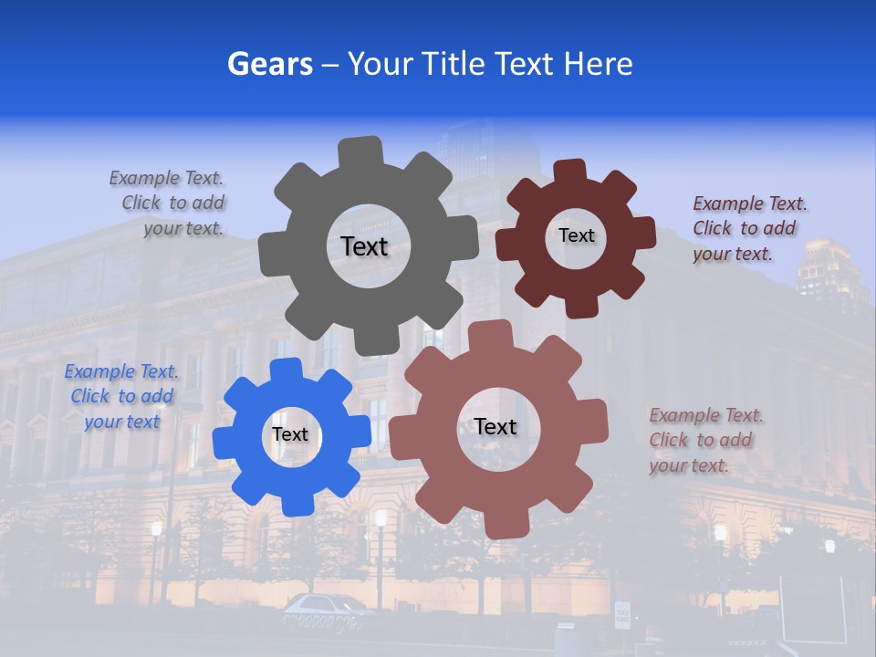 Cleveland Usa Hall PowerPoint Template