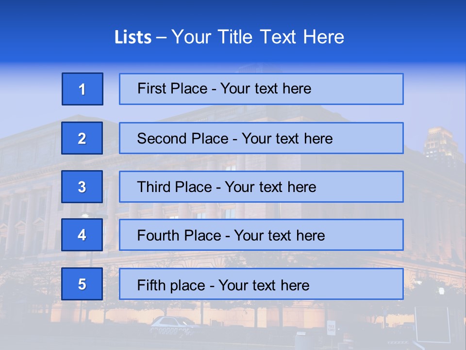 Cleveland Usa Hall PowerPoint Template