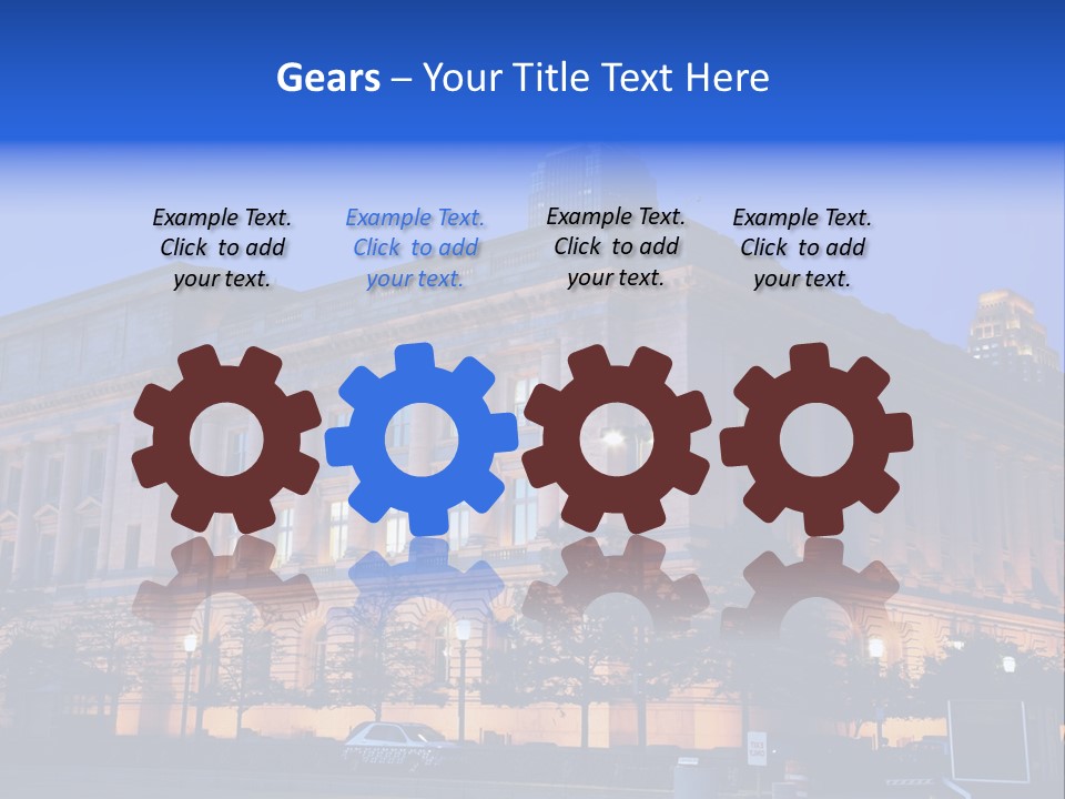 Cleveland Usa Hall PowerPoint Template