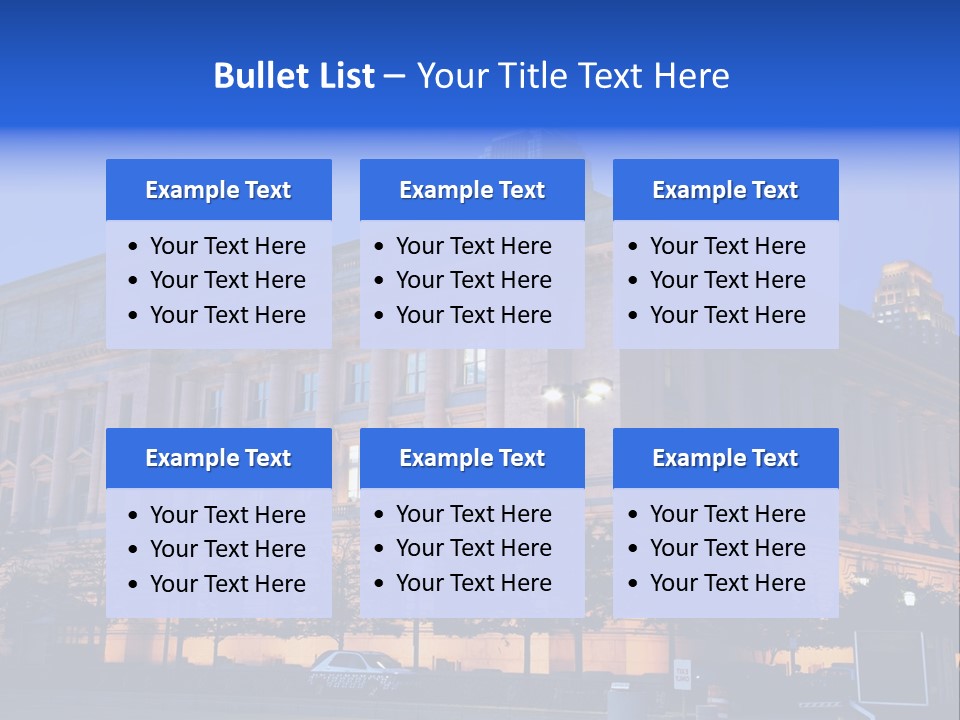 Cleveland Usa Hall PowerPoint Template