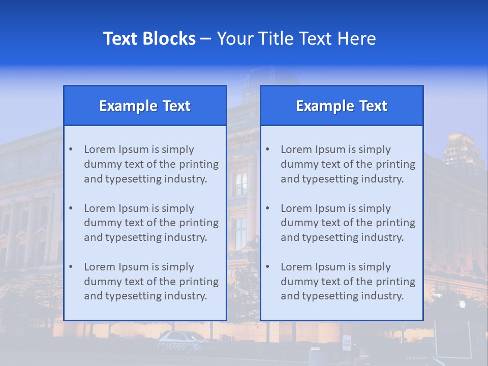 Cleveland Usa Hall PowerPoint Template