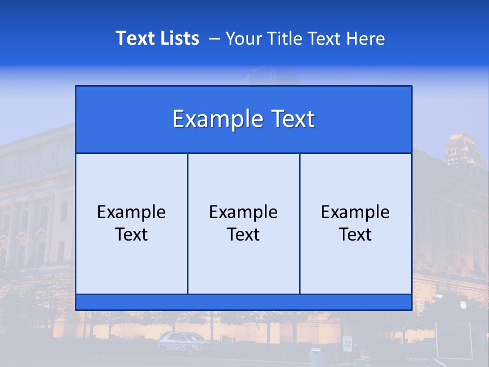 Cleveland Usa Hall PowerPoint Template