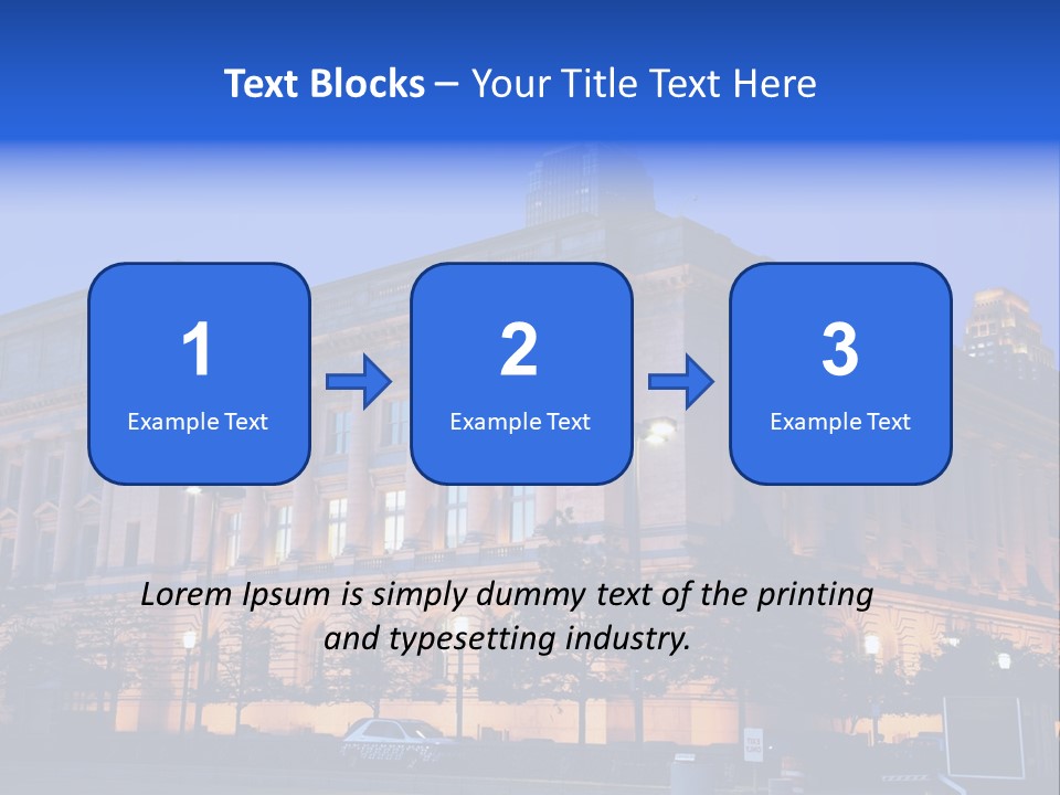 Cleveland Usa Hall PowerPoint Template