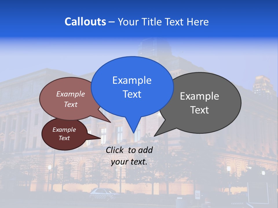 Cleveland Usa Hall PowerPoint Template