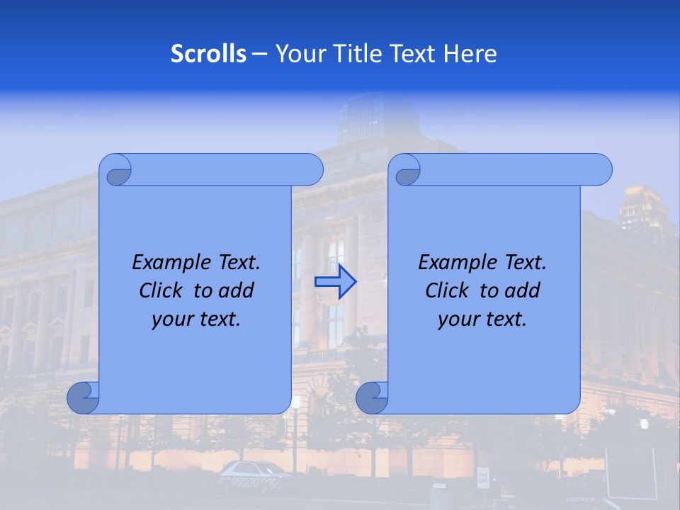 Cleveland Usa Hall PowerPoint Template
