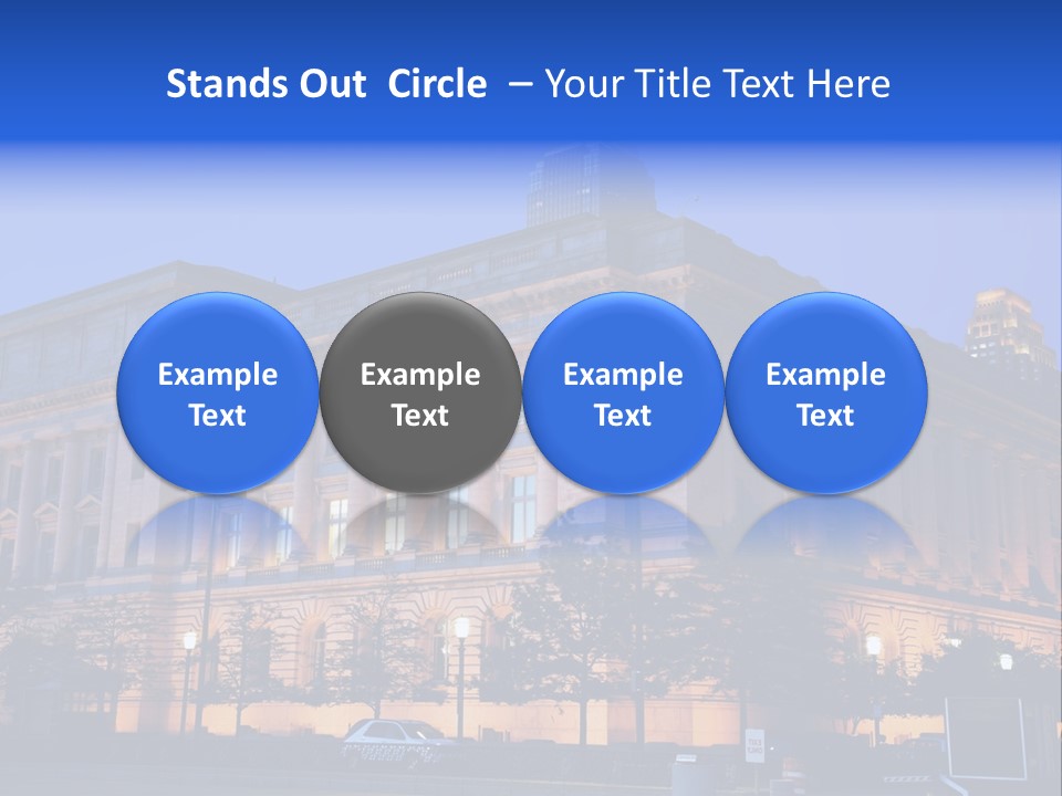 Cleveland Usa Hall PowerPoint Template