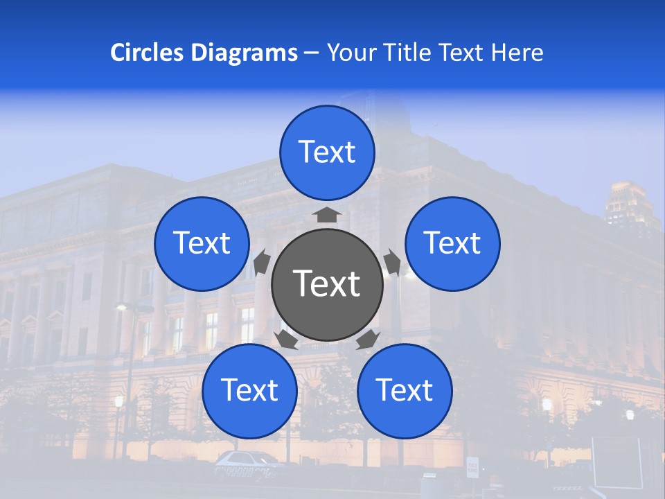 Cleveland Usa Hall PowerPoint Template