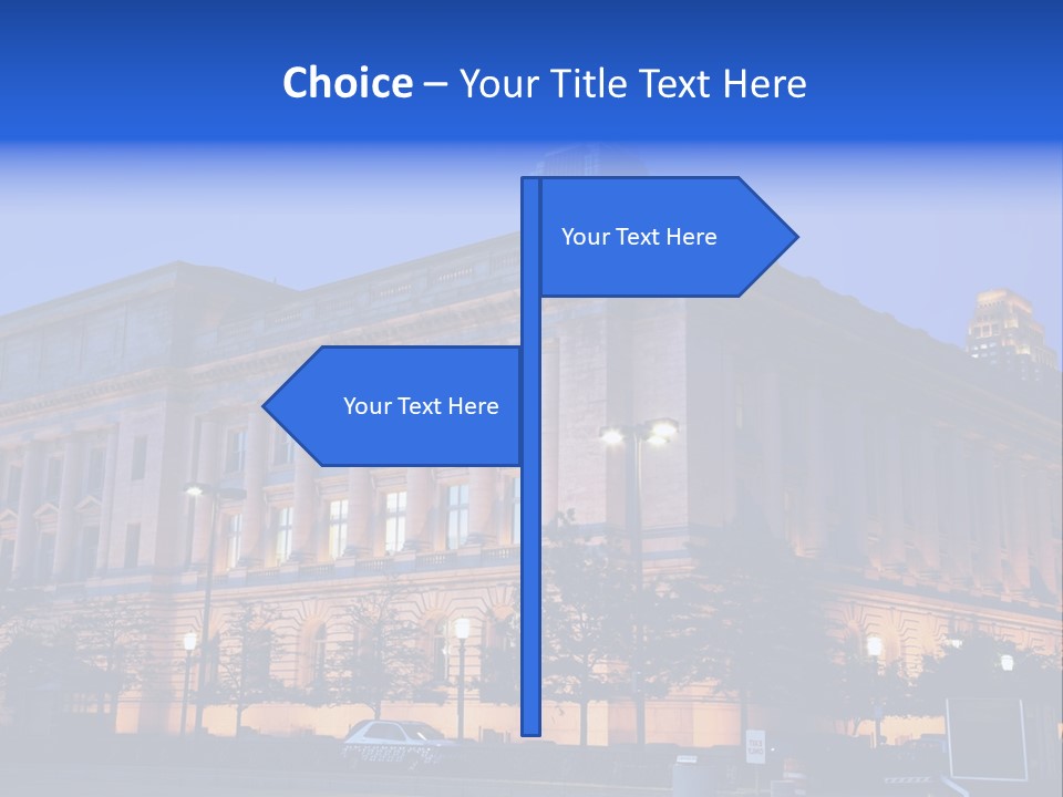 Cleveland Usa Hall PowerPoint Template