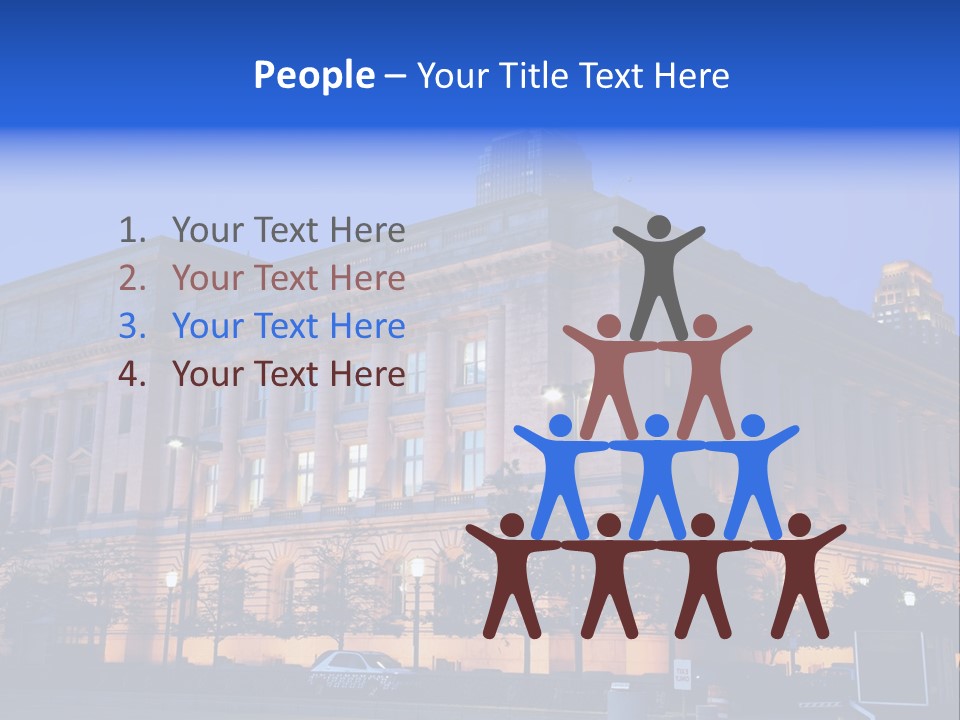 Cleveland Usa Hall PowerPoint Template