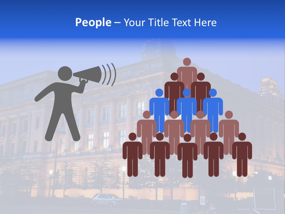 Cleveland Usa Hall PowerPoint Template