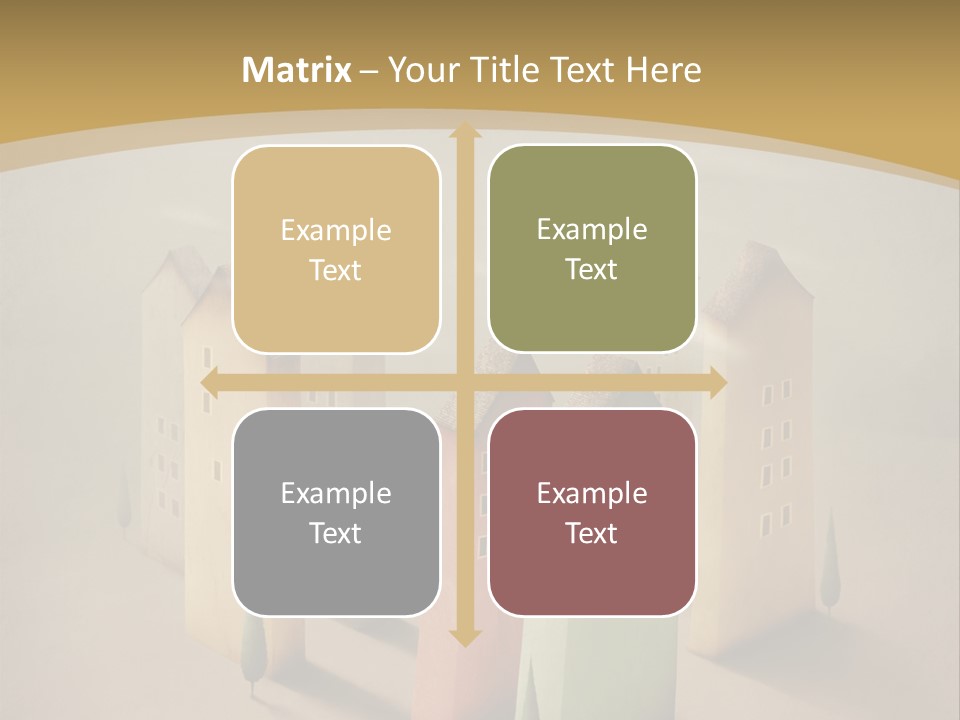 Card Fantasy Roof PowerPoint Template