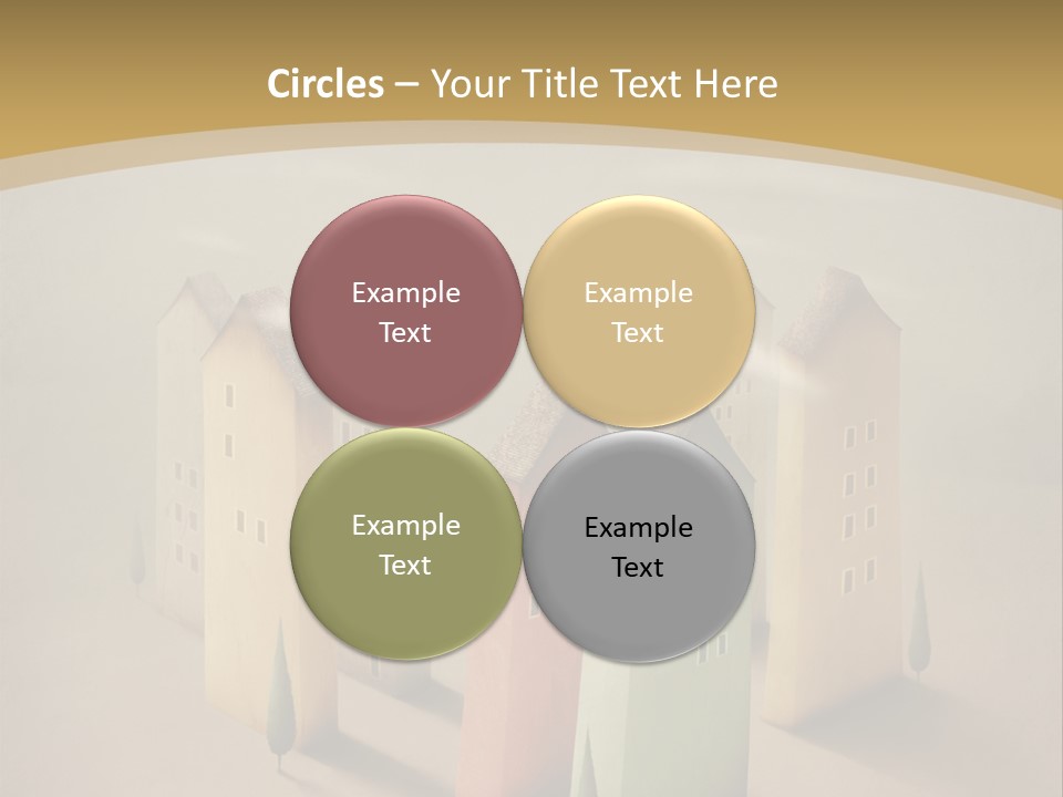 Card Fantasy Roof PowerPoint Template