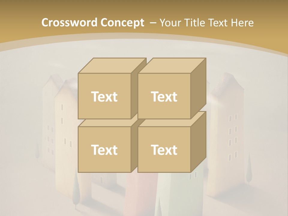 Card Fantasy Roof PowerPoint Template