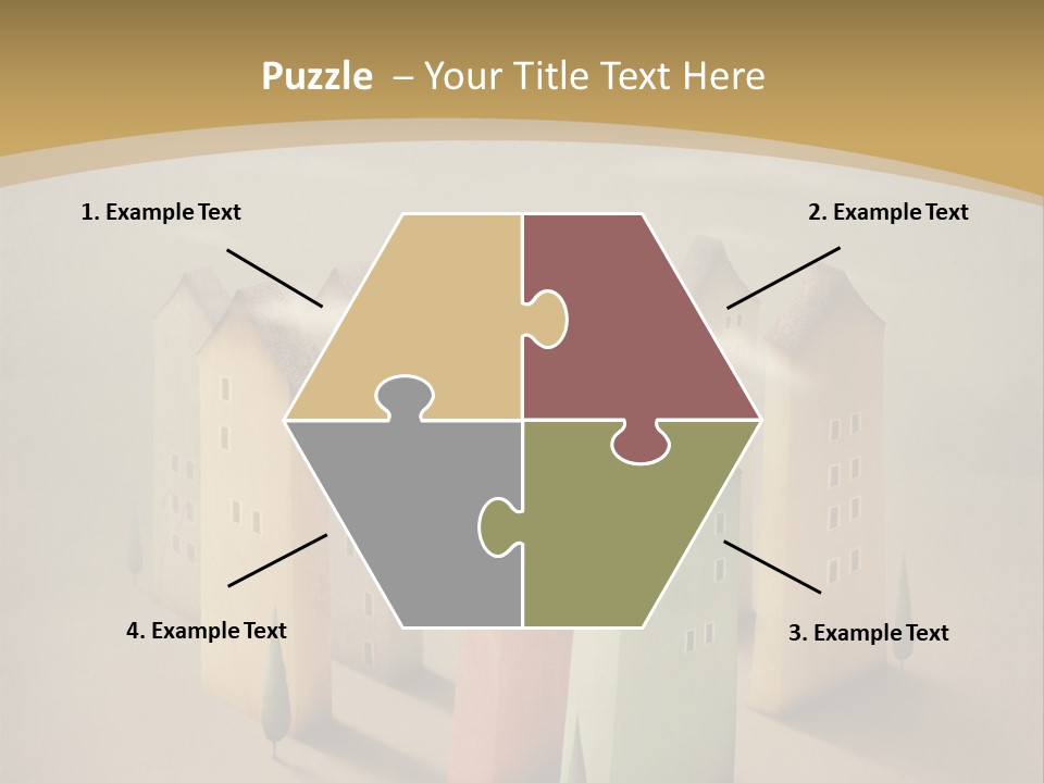 Card Fantasy Roof PowerPoint Template