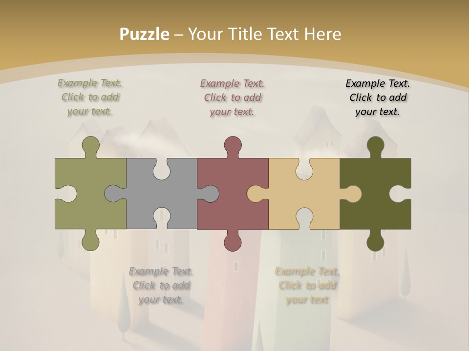 Card Fantasy Roof PowerPoint Template