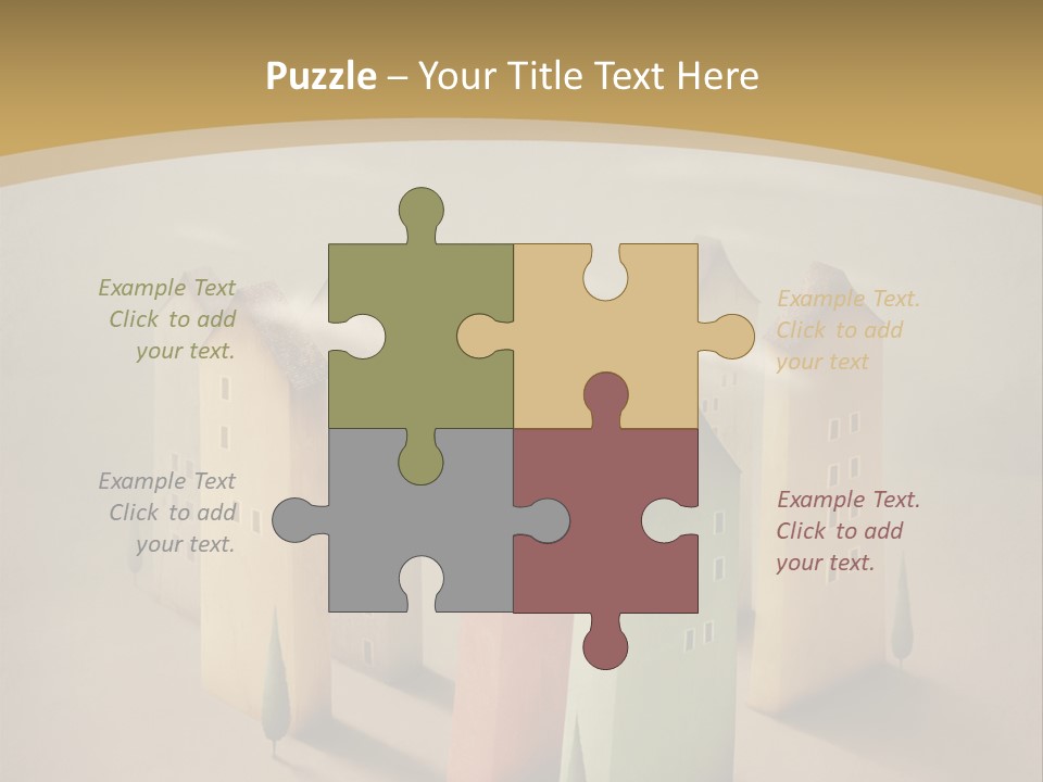 Card Fantasy Roof PowerPoint Template