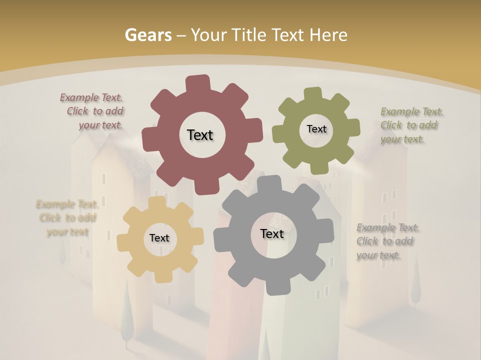 Card Fantasy Roof PowerPoint Template