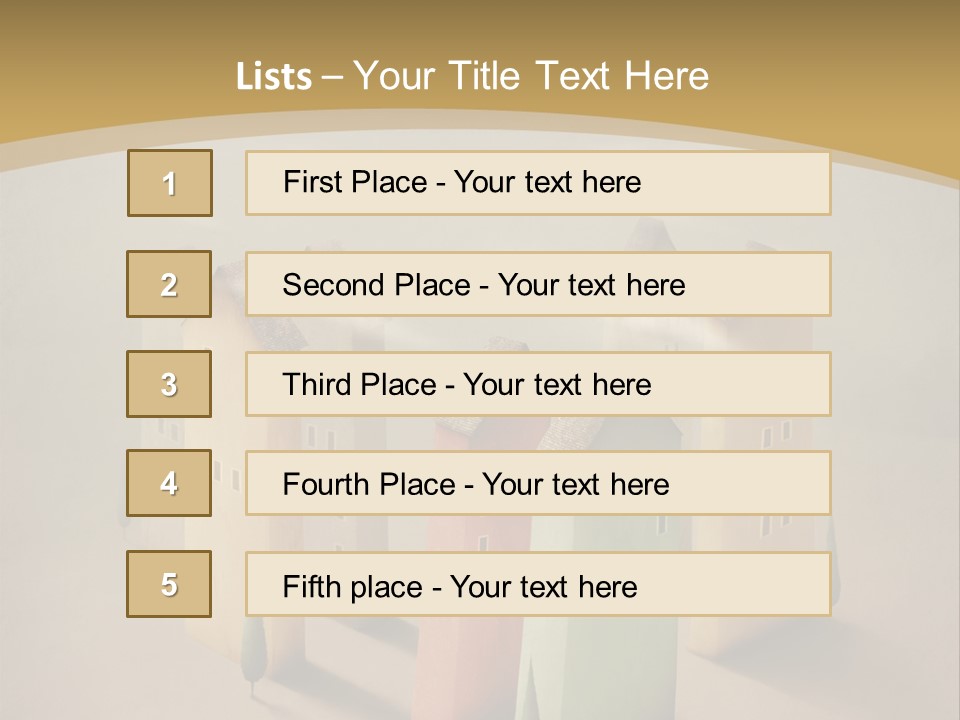 Card Fantasy Roof PowerPoint Template