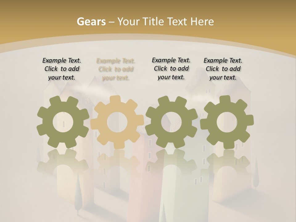 Card Fantasy Roof PowerPoint Template