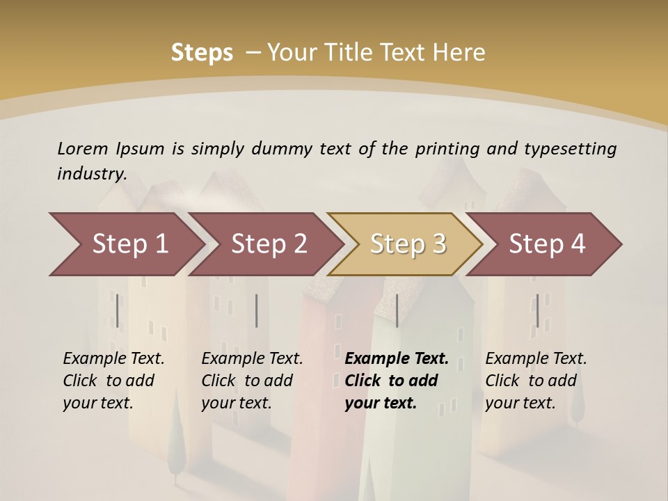 Card Fantasy Roof PowerPoint Template