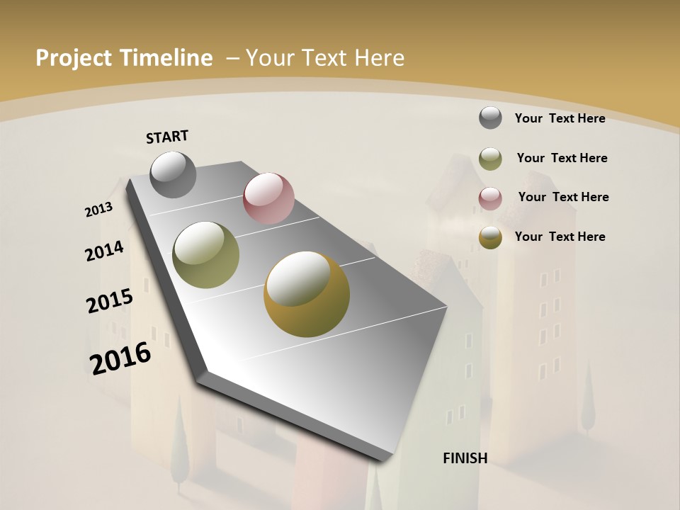 Card Fantasy Roof PowerPoint Template