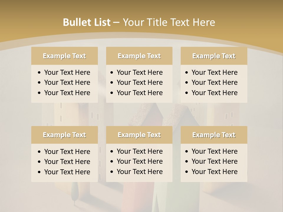 Card Fantasy Roof PowerPoint Template