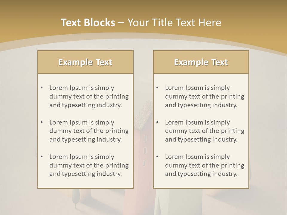 Card Fantasy Roof PowerPoint Template