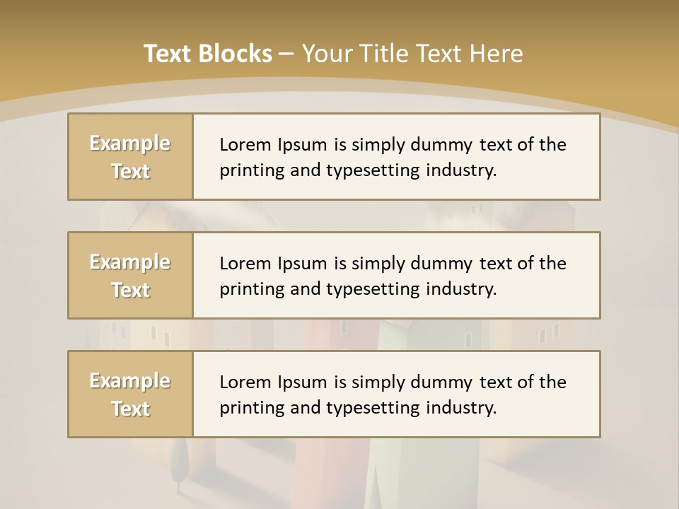 Card Fantasy Roof PowerPoint Template