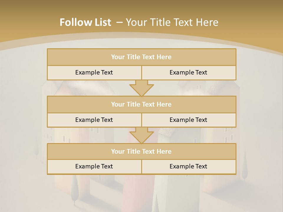 Card Fantasy Roof PowerPoint Template
