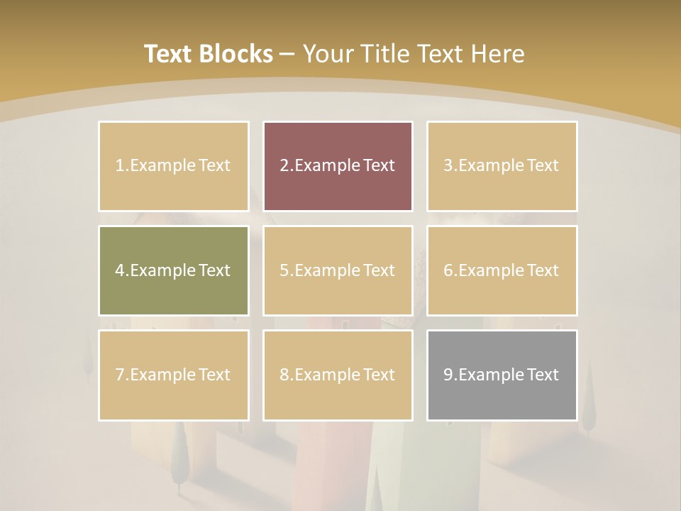 Card Fantasy Roof PowerPoint Template