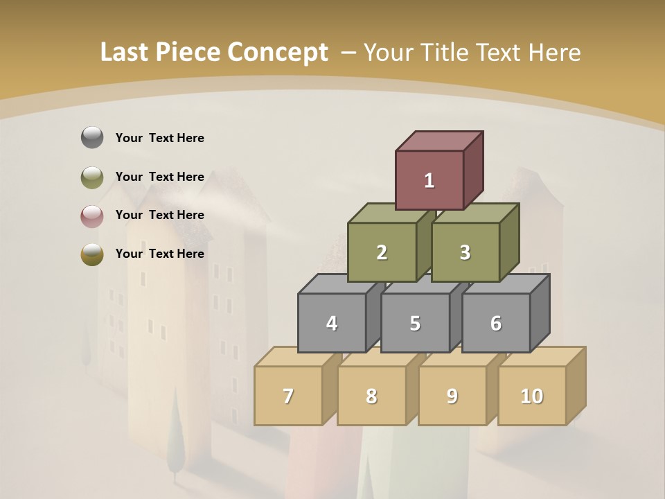 Card Fantasy Roof PowerPoint Template